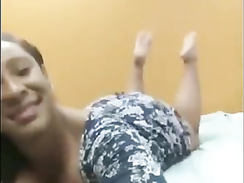 Caramel Kitten Clapping Her Ass While Sitting On The Bed