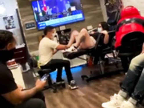 Accidental Squirt In Public Nude Latina Pussy Tattoo