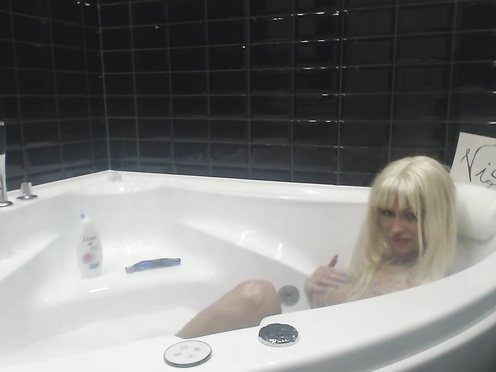 Wanking outdoor bathroom blonde