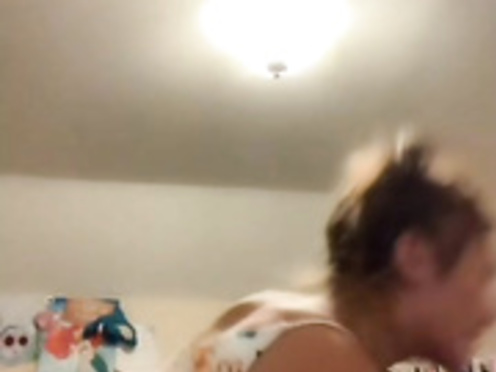 Arousing night routine with a naughty nip slip reveal - intimate glimpses of desire